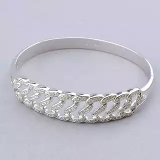 Браслет шарнірний Xuping Фіаніт 17 см. (родій)