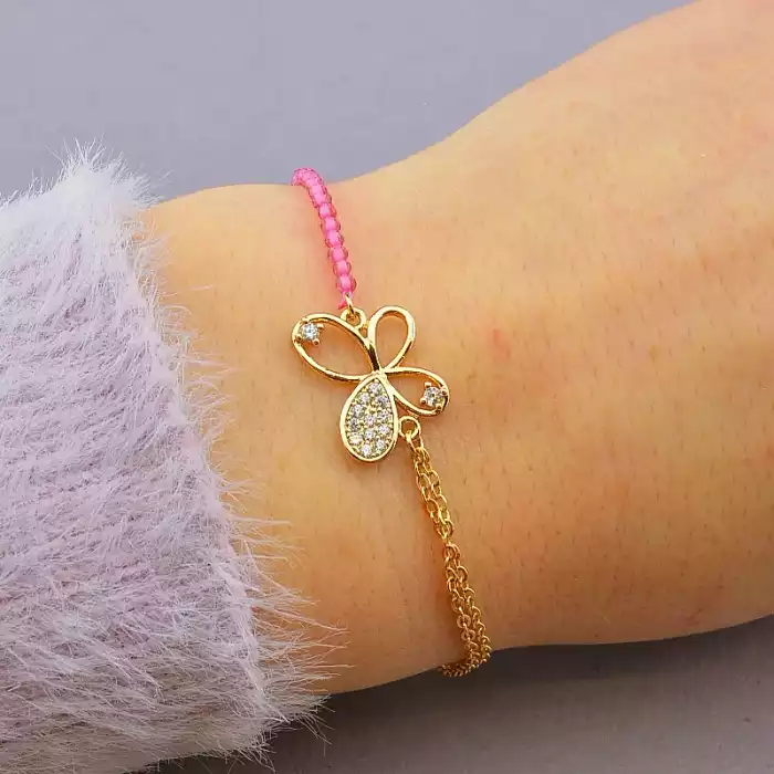 🏷️️ Браслет з карабіном Xuping Фіаніт 18 см (позолота 18к) ss_79568