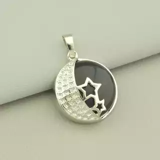 Кулон зірки Агат 25x22мм.