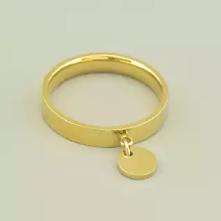 Каблучка медична сталь Xuping (позолота 18к лимонна)