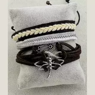 Браслет шамбала екошкіра 17 см