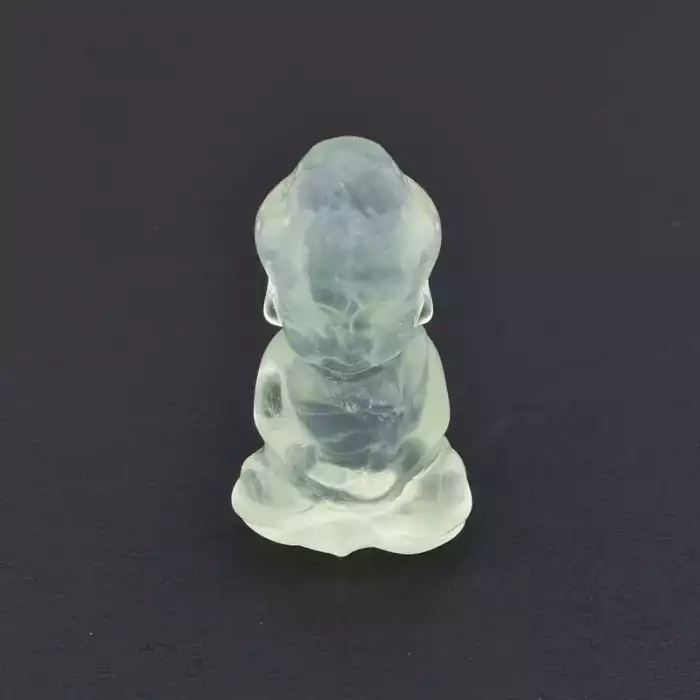 🏷️️ Мінерал флюорит Будда (40х20 мм, зелений, фіолетовий) ss_105192