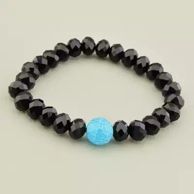 Браслет на резинці Чеський кришталь, Агат 15 см