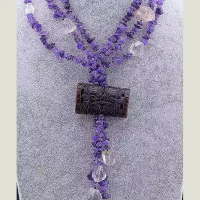 🏷️️ Намисто Аметист 63 см F-59249