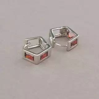 Сережки кільця (конго) Фіаніт Xuping (родій)