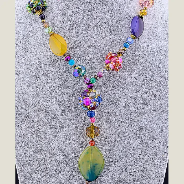 🏷️️ Намисто Агат 58 см ss_14098