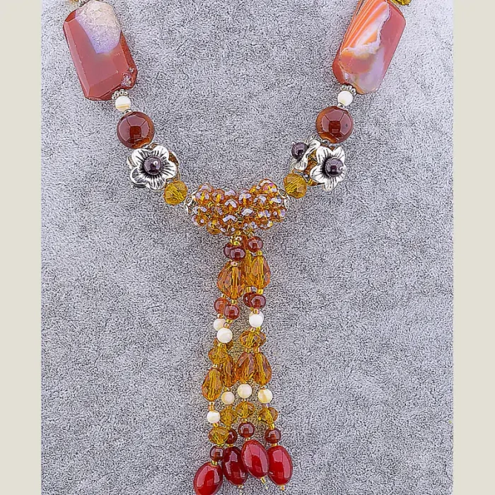 🏷️️ Намисто Сердолік 58 см ss_14872
