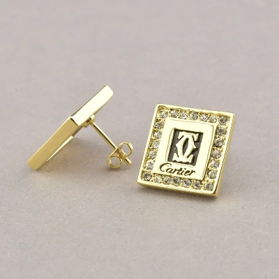 Сережки Фіаніт (позолота 14k (лимонна))