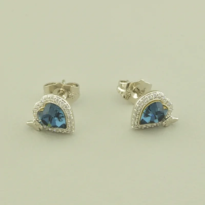 Сережки 'XUPING' Swarovski (родій)