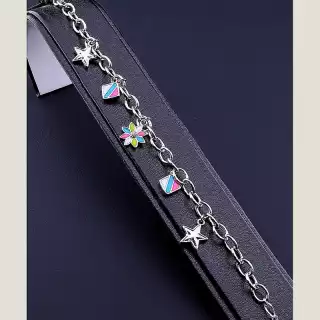 Браслет з карабіном Xuping (родій)