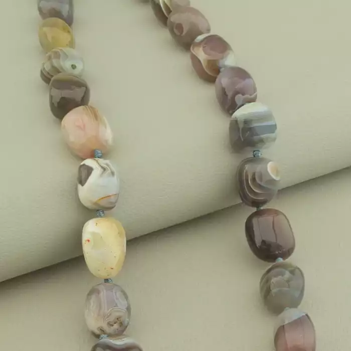 🏷️️ Намисто Агат (cрібло 925 проба) 46 см. ss_101388