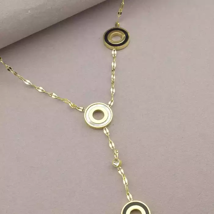 🏷️️ Підвіска Stainless Steel емаль 44 см (позолота 18к лимонна) ss_93928