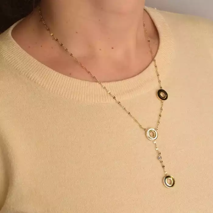 🏷️️ Підвіска Stainless Steel емаль 44 см (позолота 18к лимонна) ss_93928