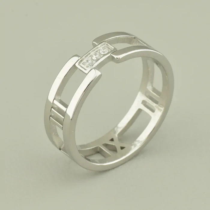 🏷️️ Каблучка Xuping Фіаніт (родій) ss_103116