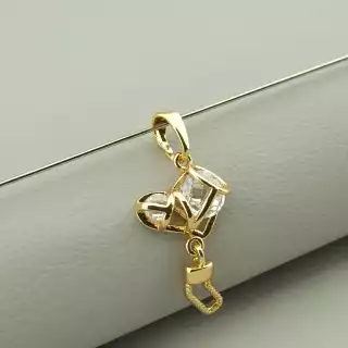 Кулон серце Xuping Фіаніт (позолота 18к)