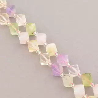 Намистини Самоцвіти 40 см. на нитці (натуральне каміння, без застібки) грановані