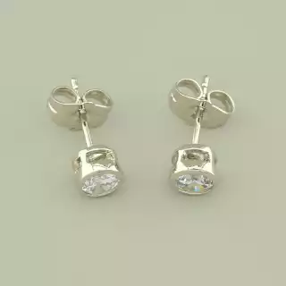 Сережки пусети Xuping Фіаніт (родій)