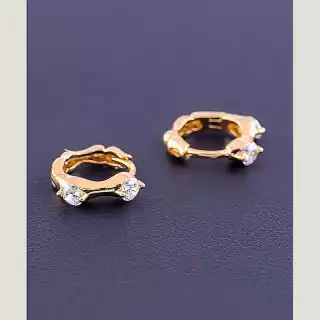 Сережки кільця Xuping Фіаніт (позолота 18к)