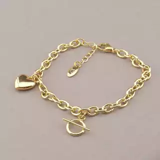 Браслет з карабіном Xuping 18 см. (позолота 18к)