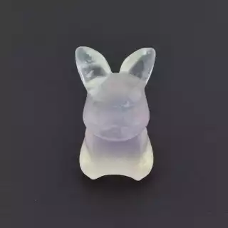 Мінерал флюорит Пікачу (40х20 мм, фіолетовий, лавандовий)