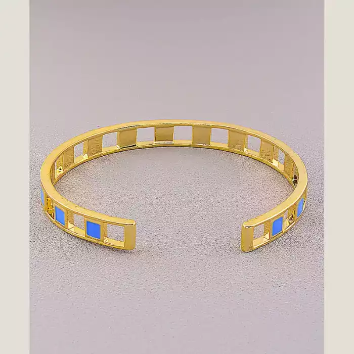 🏷️️ Браслет без застібки емаль Saiya (позолота 24к) ss_46843