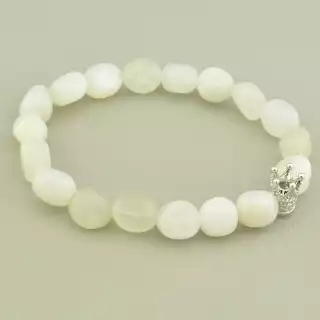 Браслет резинка Місячний камінь 17 см.