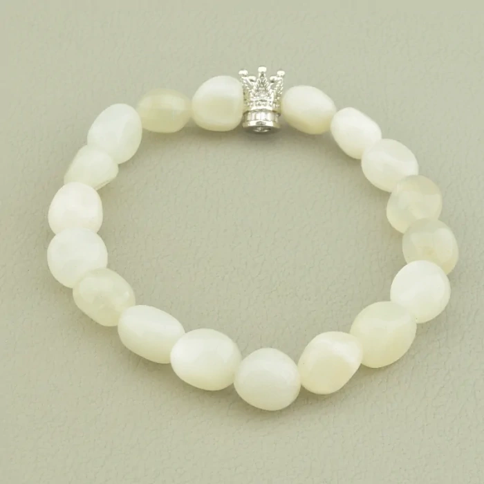 🏷️️ Браслет резинка Місячний камінь 17 см. ss_98604