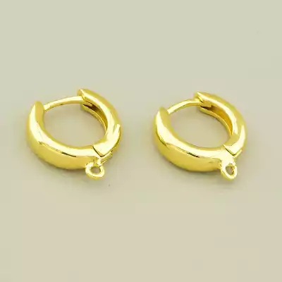 Швензи Пара 15х15мм. (позолота 18к лимонна) застібка кільце