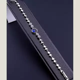 Браслет складний Xuping Фіаніт 18 см (родій)