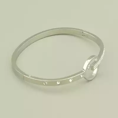 🏷️️ Браслет шарнірний Xuping Фіаніт 17 см. (родій) F-99929