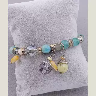 Браслет резинка Агат 18 см