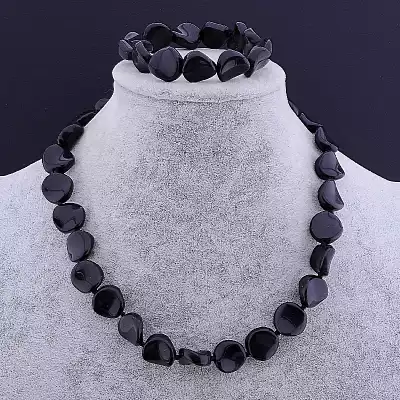 🏷️️ Намисто + Браслет Агат 46 см F-74473