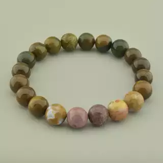 Браслет резинка Яшма 20 см.