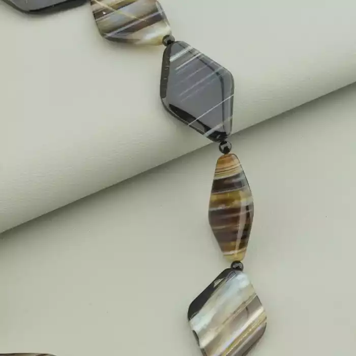 🏷️️ Намисто Агат 48 см. ss_86331