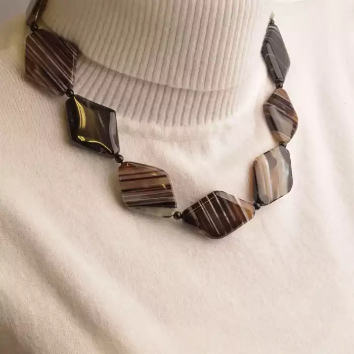 🏷️️ Намисто Агат 48 см. ss_86331