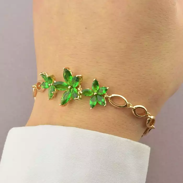 🏷️️ Браслет складний Xuping Фіаніт 17 см (позолота 18к) ss_66843