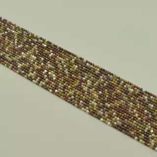 Намистини Хрізокола 39 см. 2,5мм. на нитці (натуральне каміння, без застібки)
