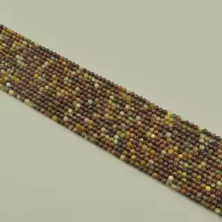 Намистини Хрізокола 39 см. 3мм. на нитці (натуральне каміння, без застібки)