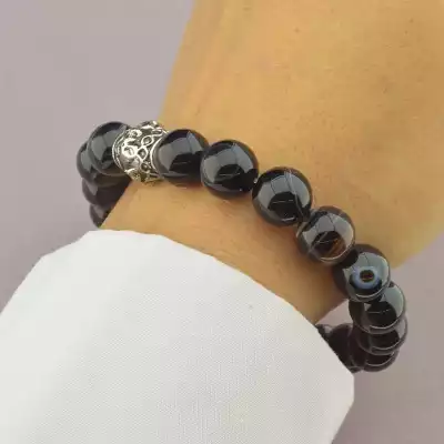 🏷️️ Браслет резинка Агат 19 см. F-89875