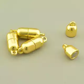 Замок мідний сплав (12х6 мм, магніт, жовтий)