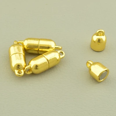 Замок мідний сплав (12х6 мм, магніт, жовтий)