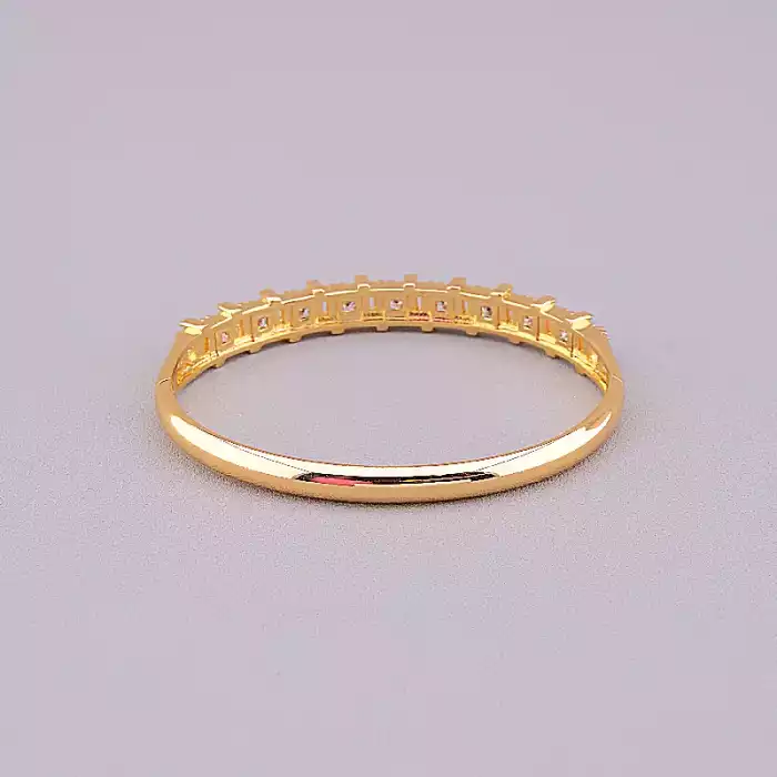 🏷️️ Браслет шарнірний Фіаніт 17 см (позолота 18к) ss_70067