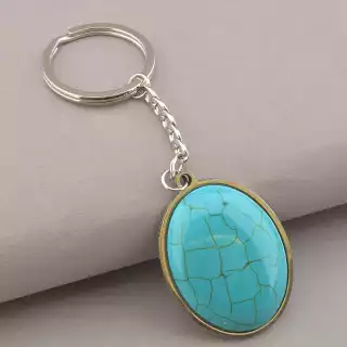 Брелок Stainless Steel Бірюза 110х30 мм