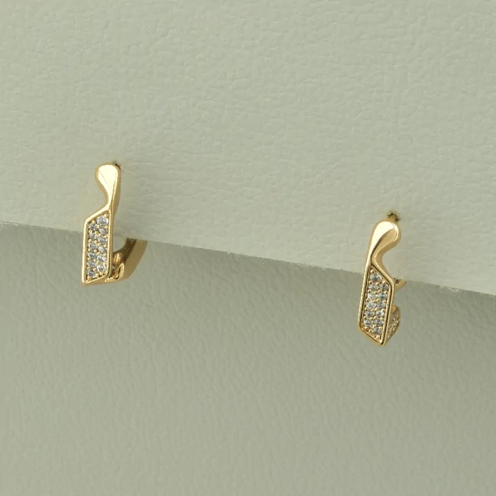 🏷️️ Сережки на англійській застібці Xuping Фіаніт (позолота 18к) ss_98101