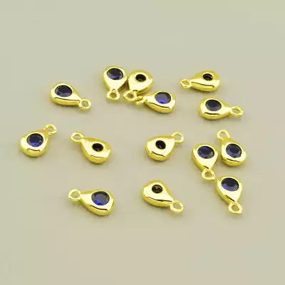 Кулон Фіаніт 7х4.5мм. (позолота 18к лимонна)