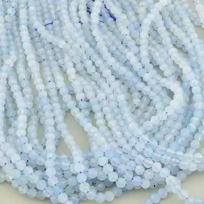 🏷️️ Намистини Аквамарин 40 см 3.3 мм. (без застібки) F-106314