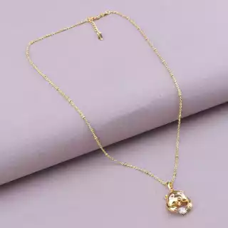 Підвіска ведмедик Xuping Фіаніт 36 см (позолота 18к)