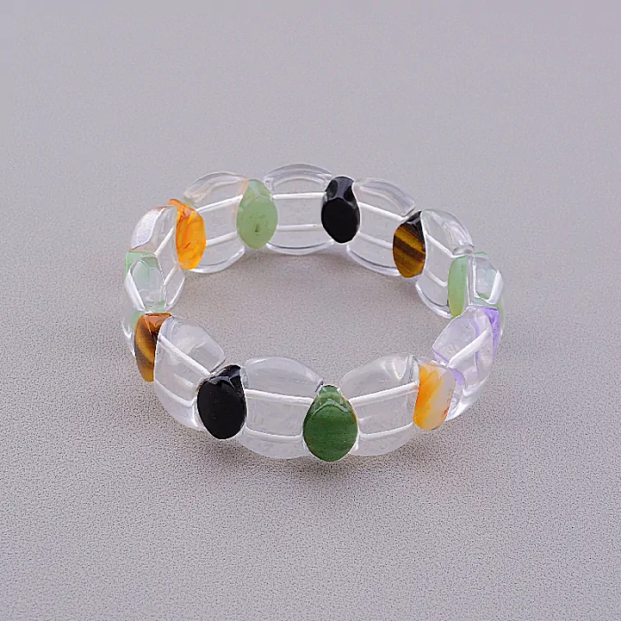 🏷️️ Браслет резинка Самоцвіти 18 см ss_82475