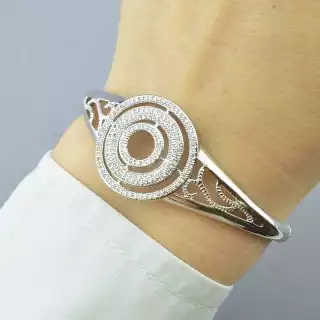 Браслет шарнірний Xuping Фіаніт (родій)