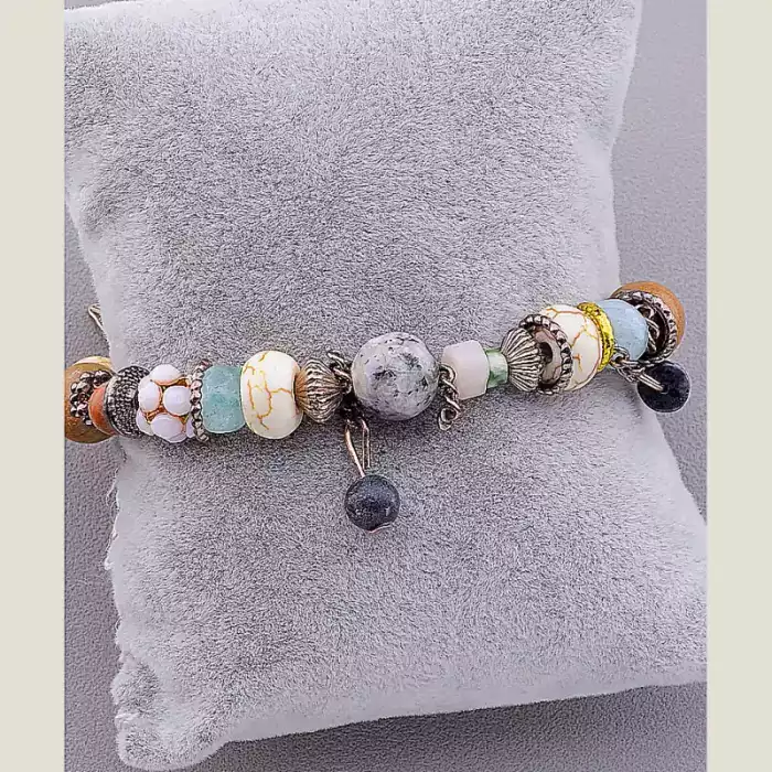 🏷️️ Браслет резинка Яшма 18 см ss_49283